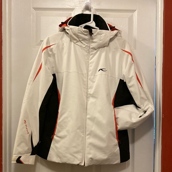 Kjus women’s ski jacket. Gorgeous, classic white with black & orange detailing. - Picture 1 of 9